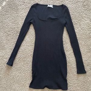 UO Black Knit Mini Dress